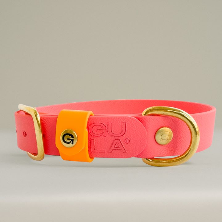 Handgefertigtes Biothane Hundehalsband in Rosa