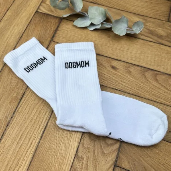 DOGMOM Socken weiß