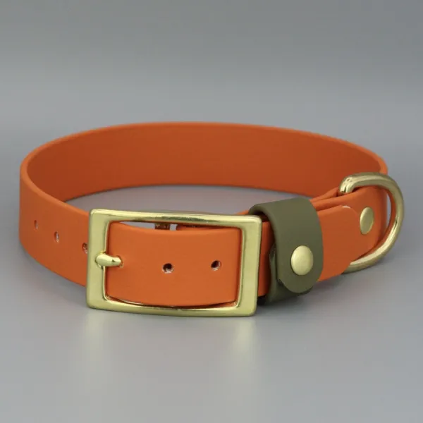 Hundehalsband Burnt Orange / Olivgrün 