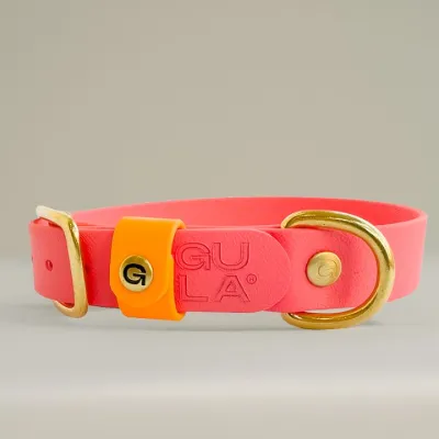 Handgefertigtes Biothane Hundehalsband in Rosa